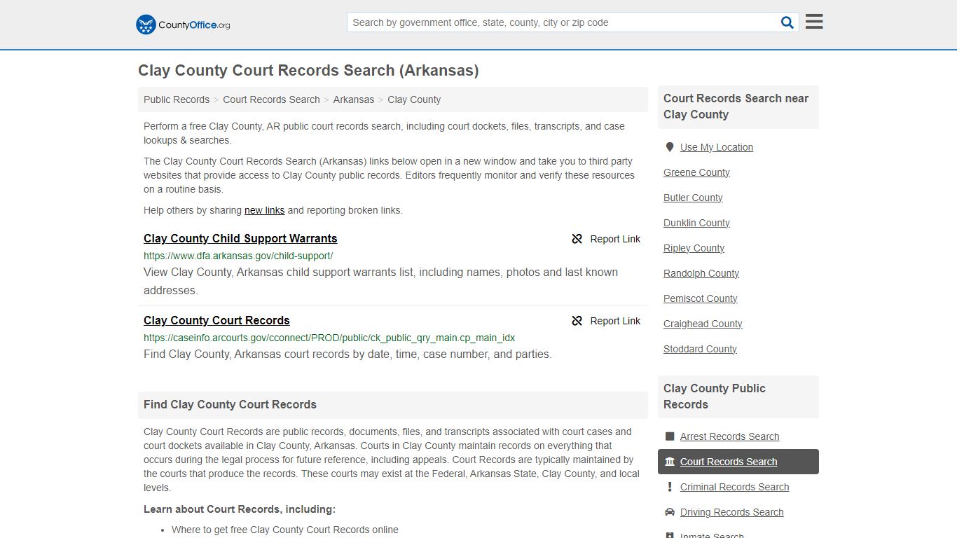 Clay County Court Records Search (Arkansas) - County Office