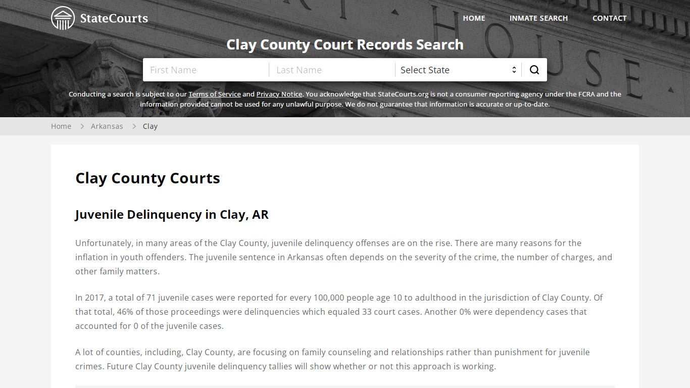 Clay County, AR Courts - Records & Cases - StateCourts